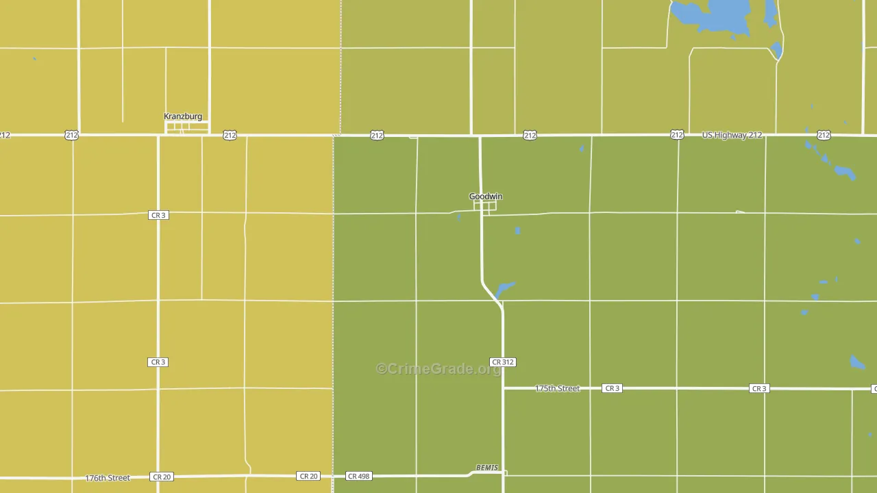 57238, SD Map of Vehicle Theft Rates