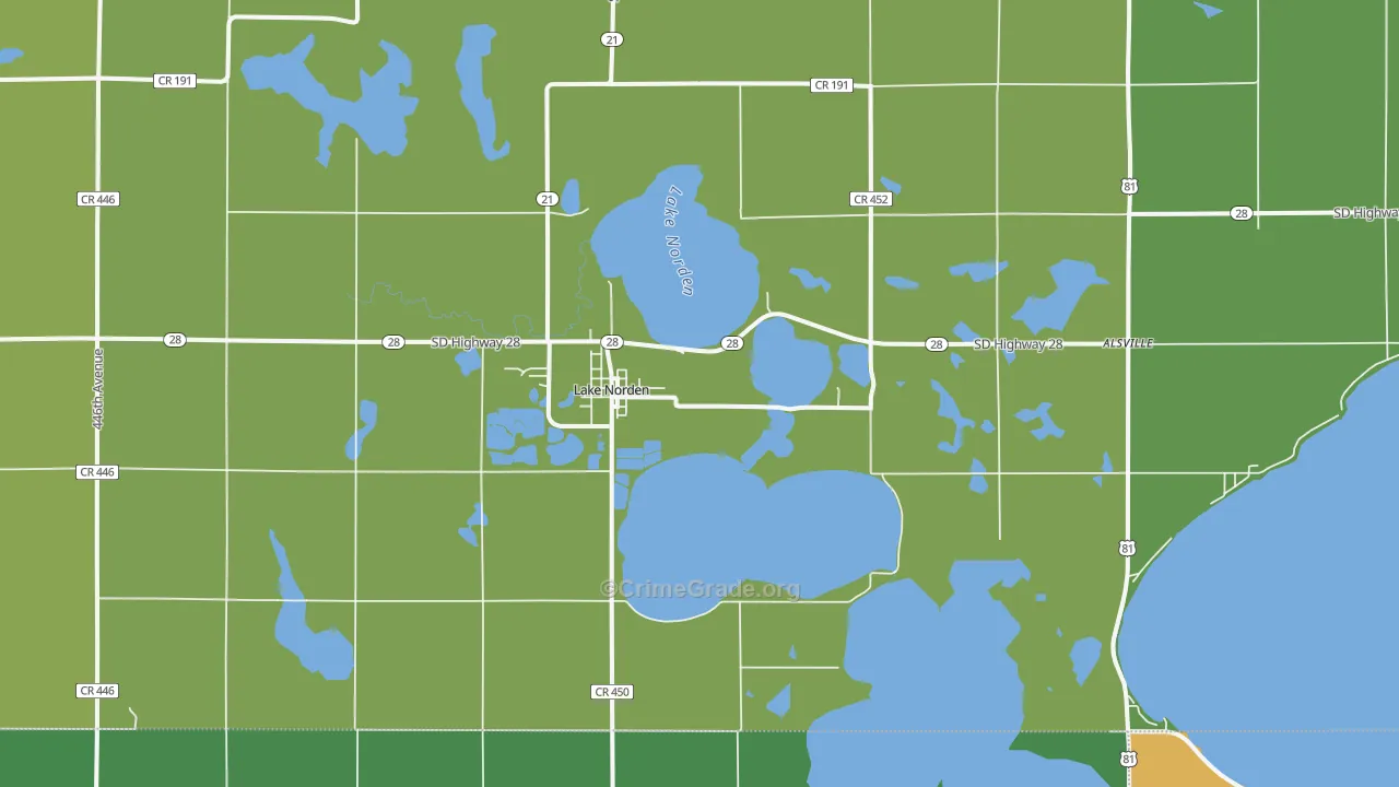 57248, SD Map of Vehicle Theft Rates
