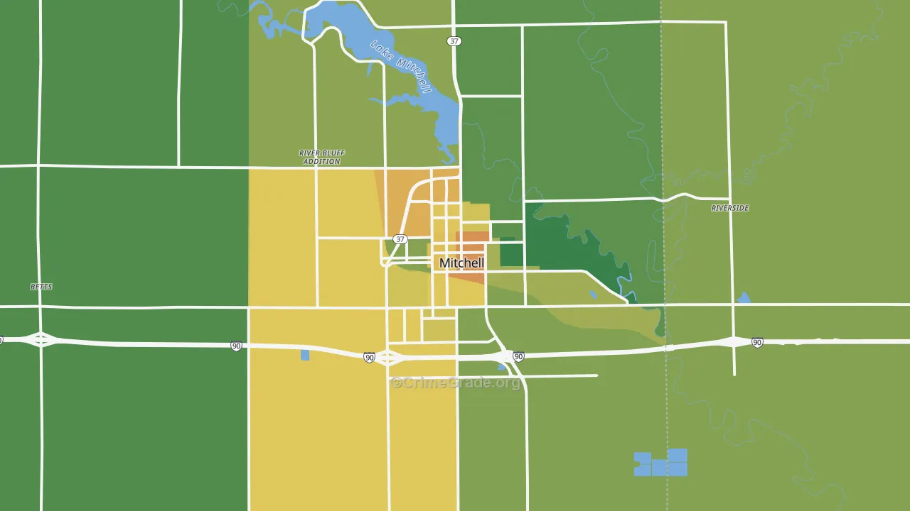 57301, SD Map of Vehicle Theft Rates