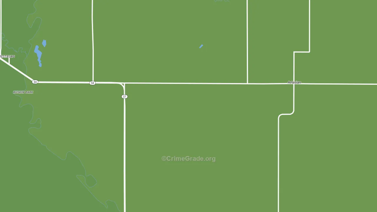 57314, SD Map of Vehicle Theft Rates