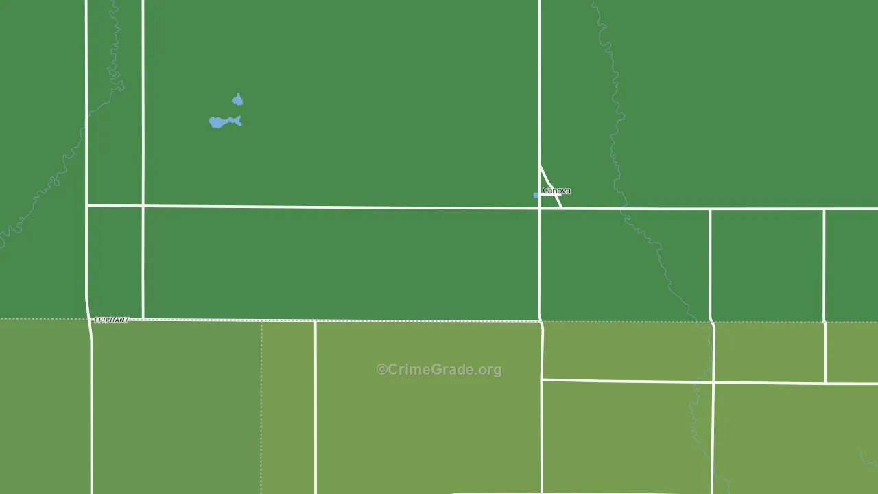 57321, SD Map of Vehicle Theft Rates