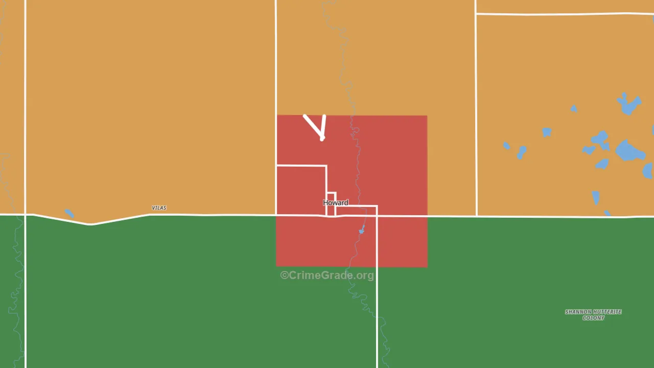 57349, SD Map of Vehicle Theft Rates