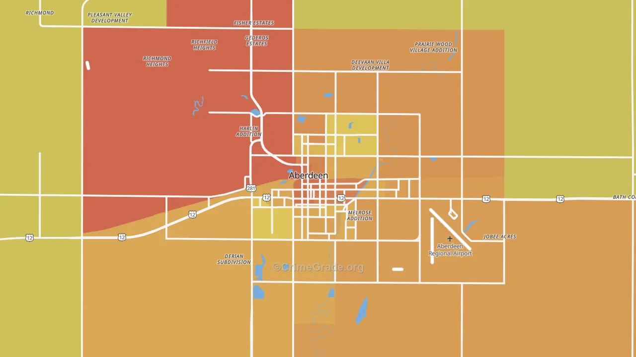 57401, SD Map of Vehicle Theft Rates