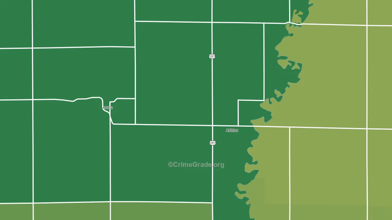 57424, SD Map of Vehicle Theft Rates