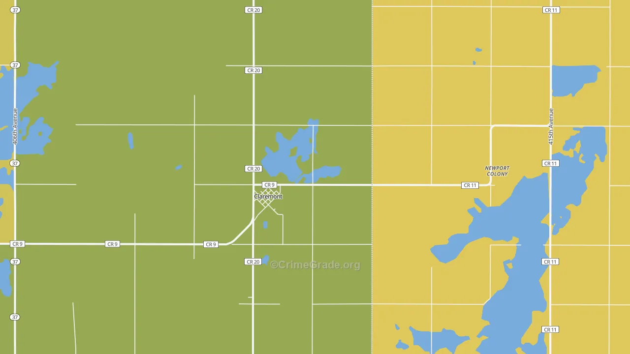 57432, SD Map of Vehicle Theft Rates