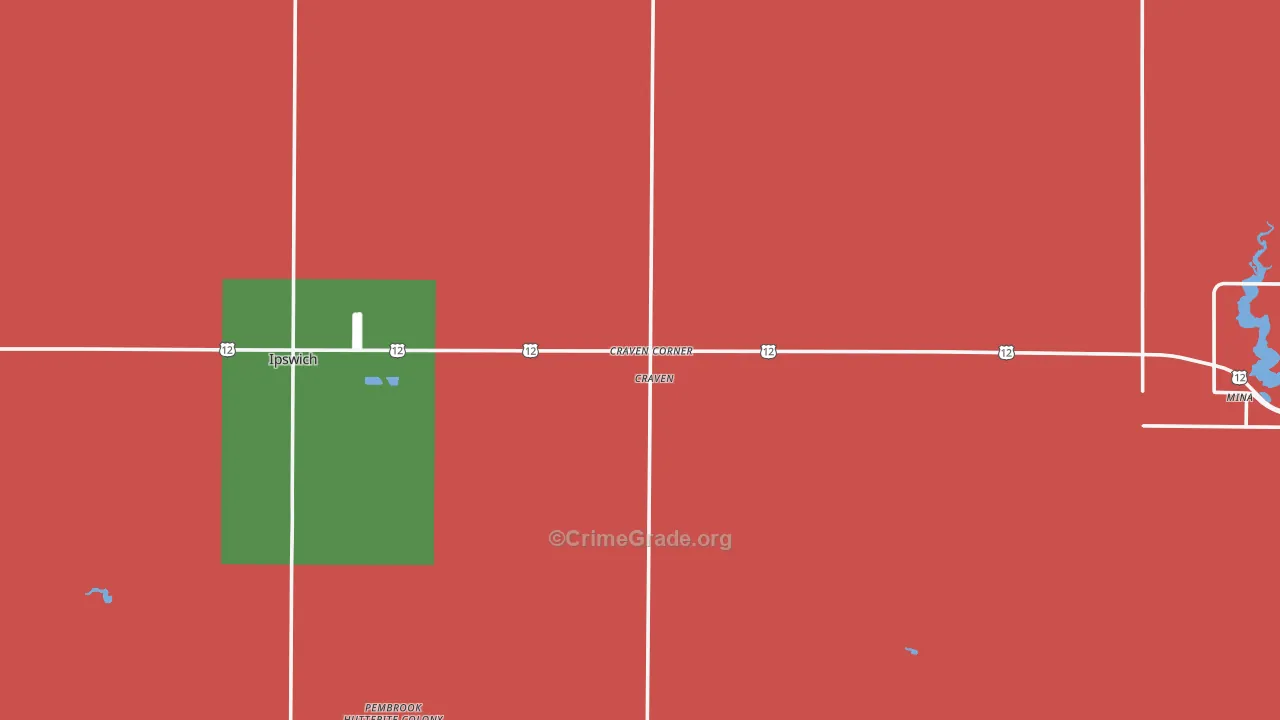 57451, SD Map of Vehicle Theft Rates