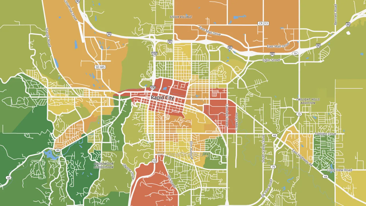 57701, SD Map of Vehicle Theft Rates