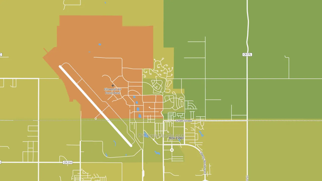 57706, SD Map of Vehicle Theft Rates