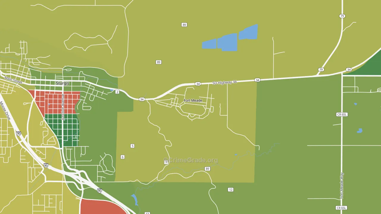 57741, SD Map of Vehicle Theft Rates