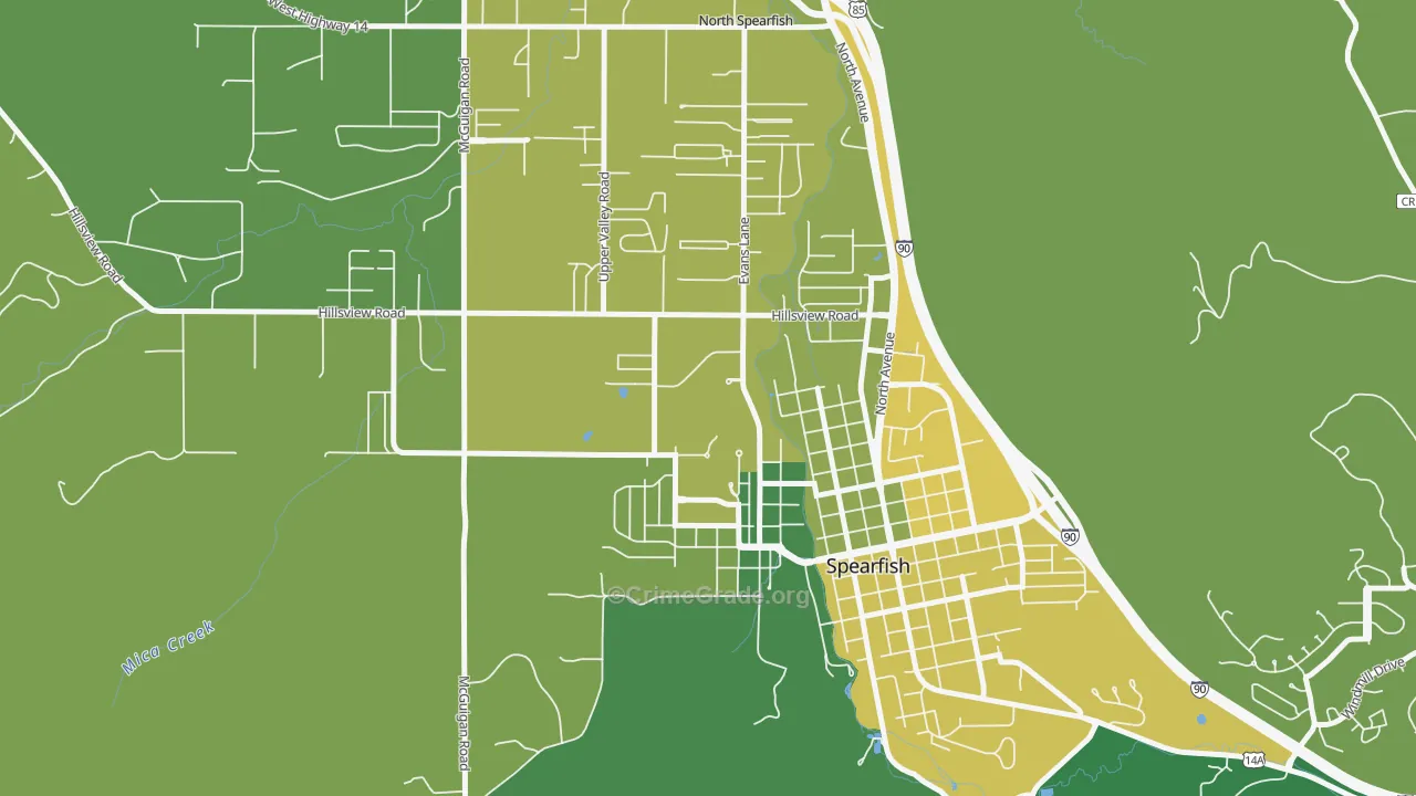 57799, SD Map of Vehicle Theft Rates