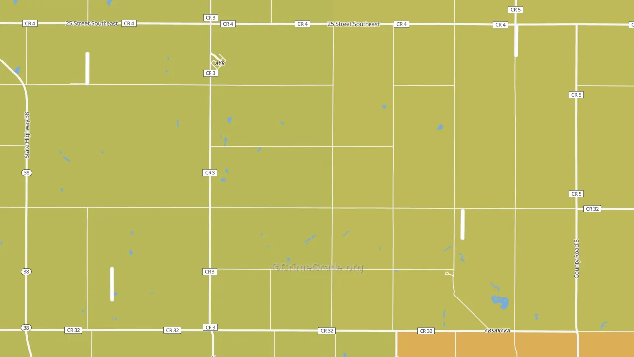 58007, ND Map of Vehicle Theft Rates