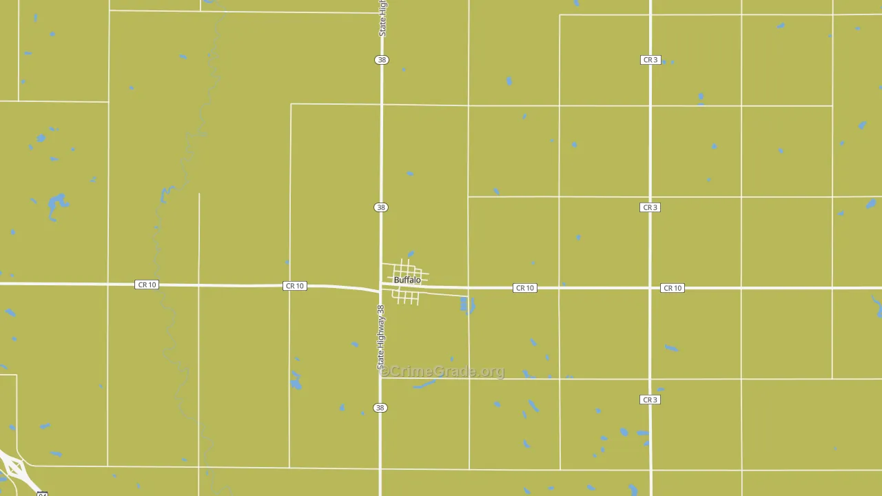 58011, ND Map of Vehicle Theft Rates