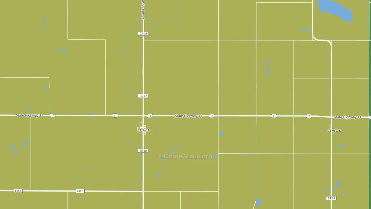 58013, ND Map of Vehicle Theft Rates
