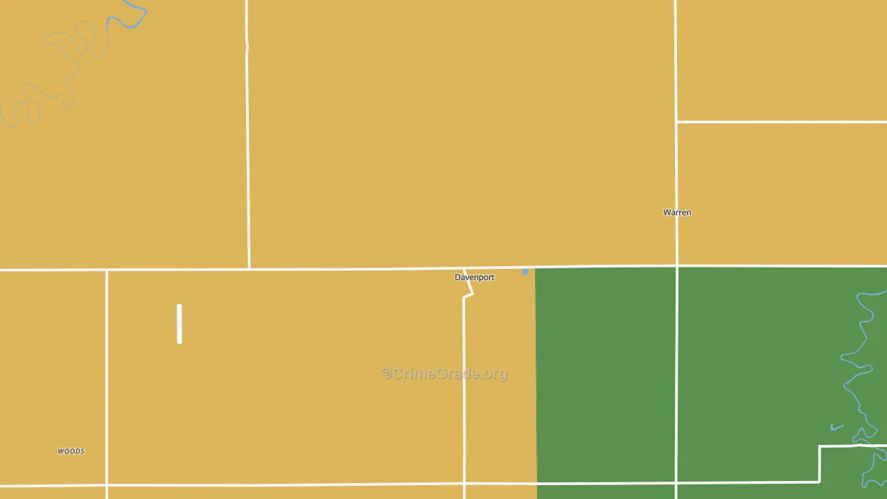 58021, ND Map of Vehicle Theft Rates
