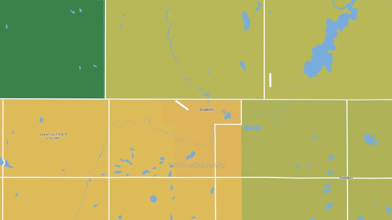58027, ND Map of Vehicle Theft Rates