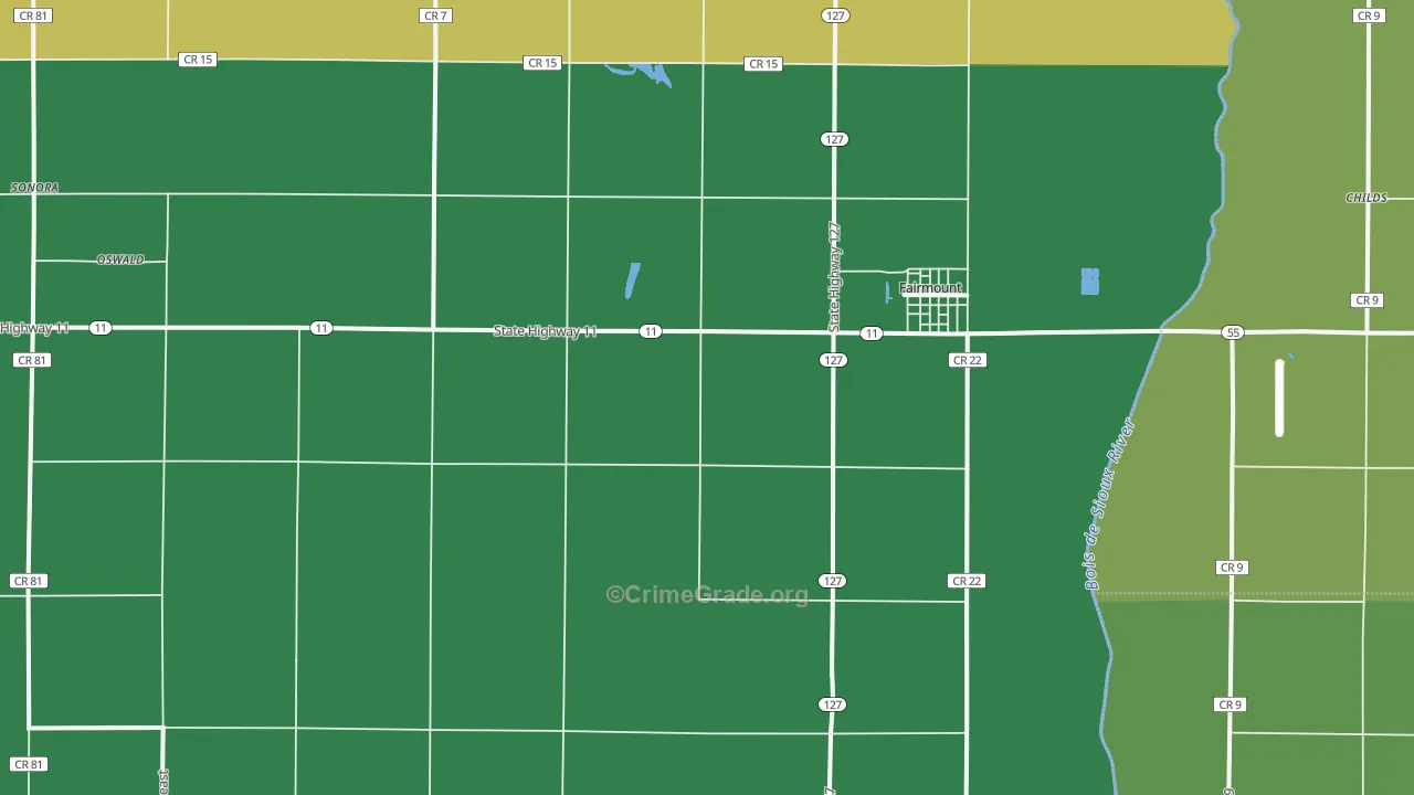 58030, ND Map of Vehicle Theft Rates