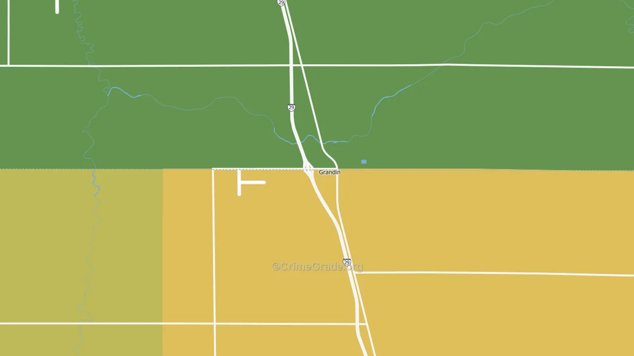 58038, ND Map of Vehicle Theft Rates