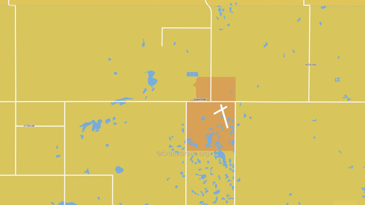 58040, ND Map of Vehicle Theft Rates