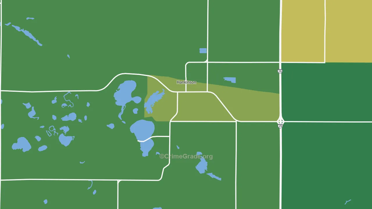 58041, ND Map of Vehicle Theft Rates
