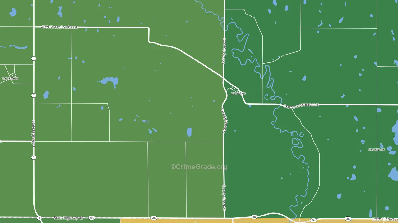 58049, ND Map of Vehicle Theft Rates