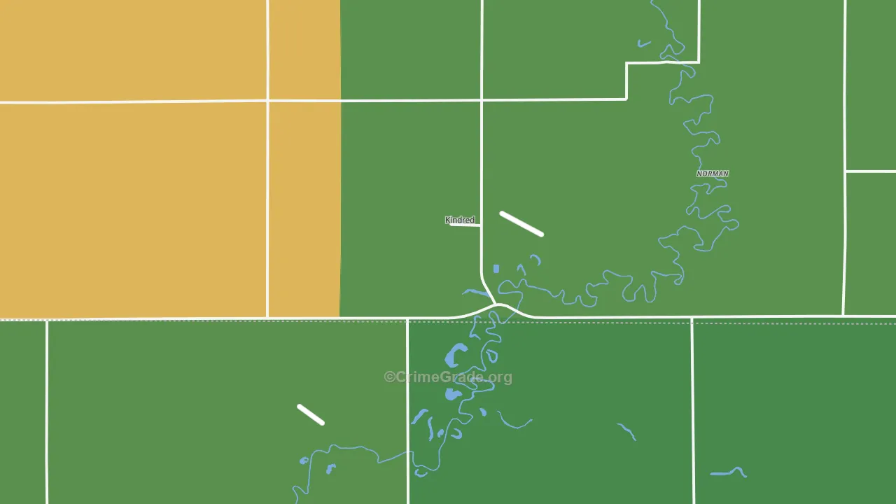 58051, ND Map of Vehicle Theft Rates