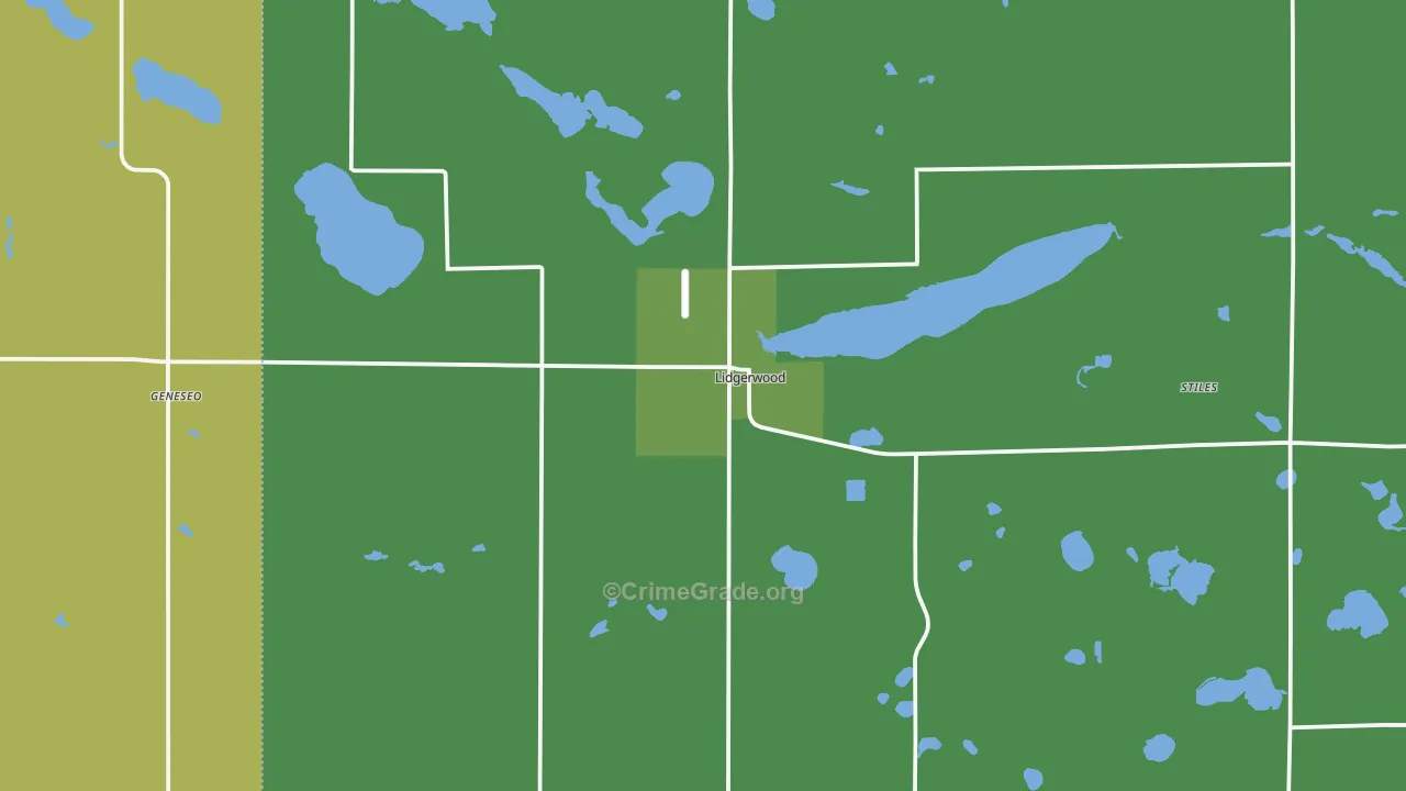58053, ND Map of Vehicle Theft Rates