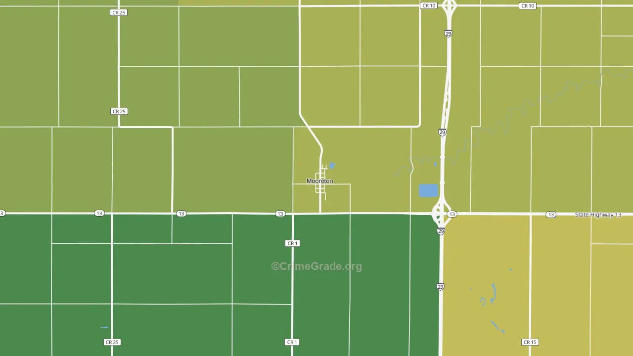 58061, ND Map of Vehicle Theft Rates