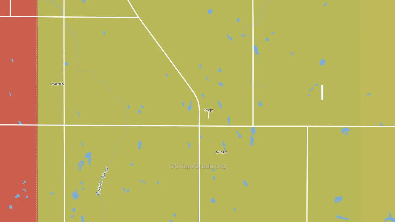 58064, ND Map of Vehicle Theft Rates