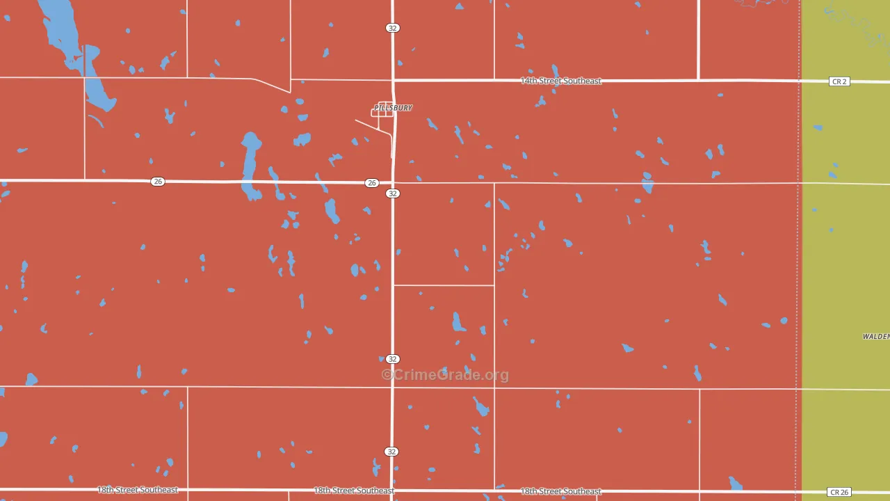 58065, ND Map of Vehicle Theft Rates