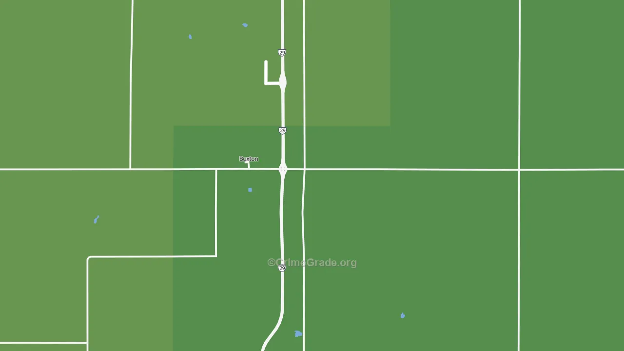 58218, ND Map of Vehicle Theft Rates