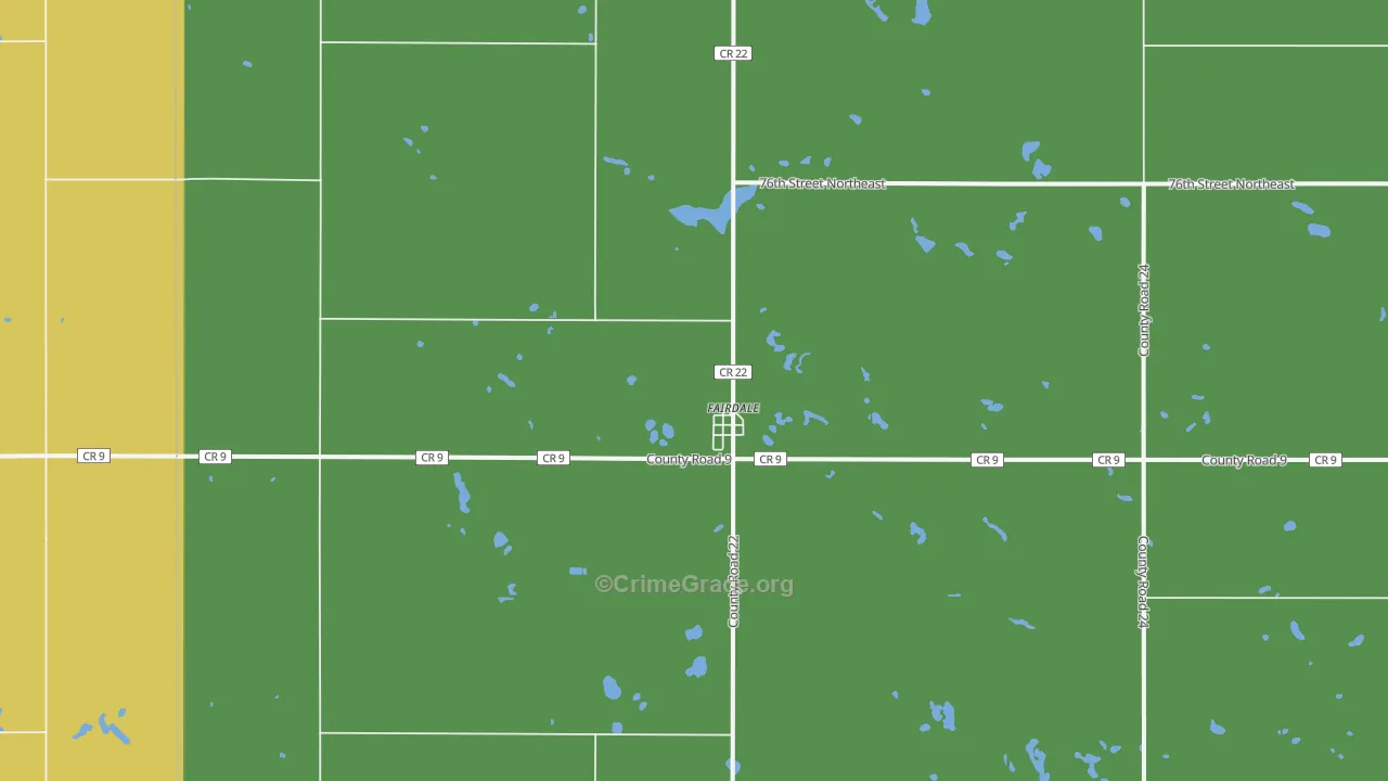 58229, ND Map of Vehicle Theft Rates