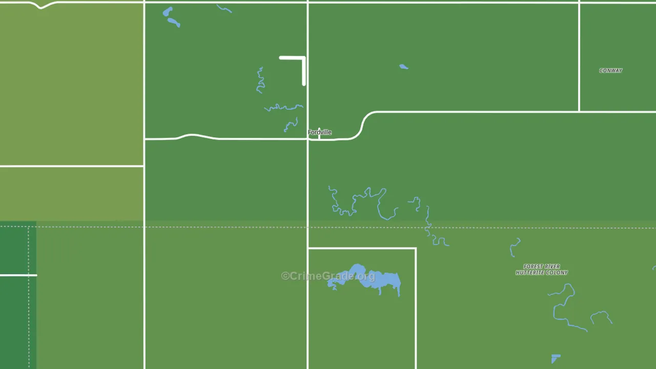 58231, ND Map of Vehicle Theft Rates