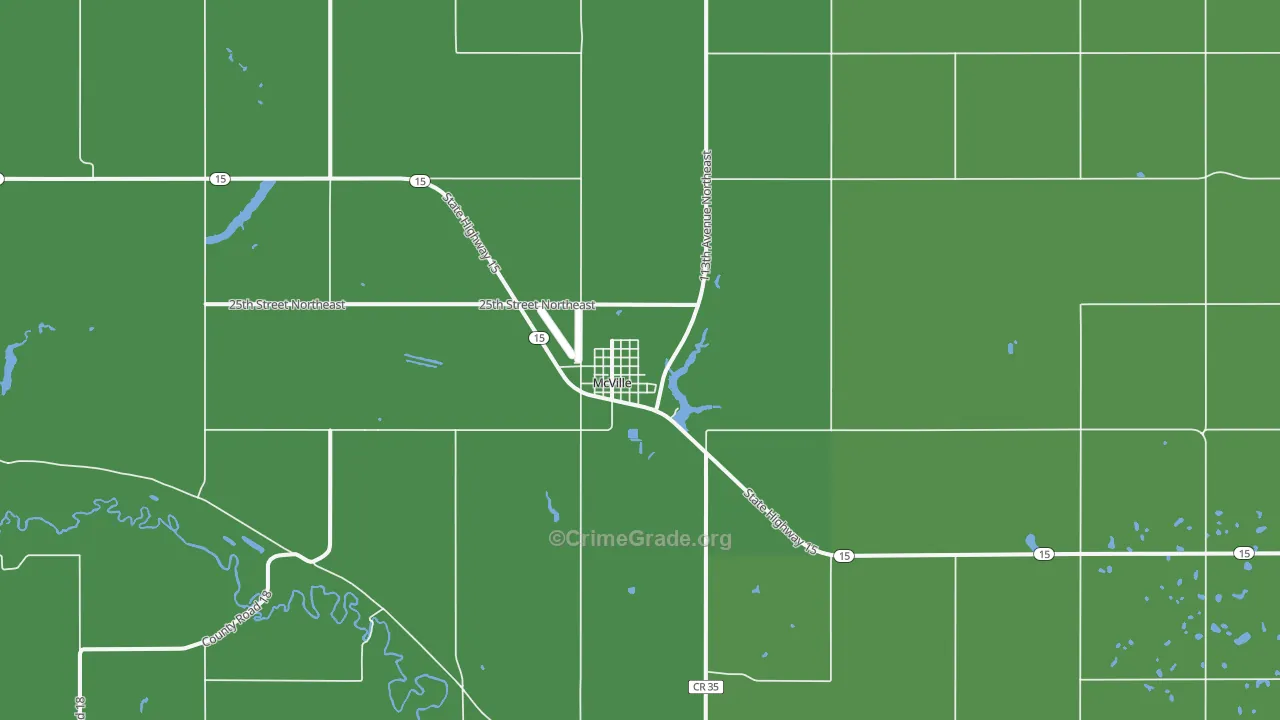 58254, ND Map of Vehicle Theft Rates