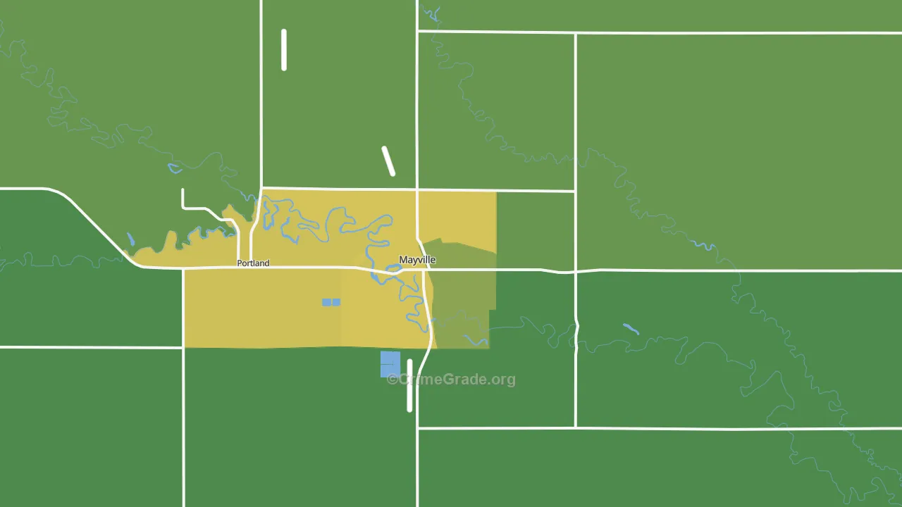 58257, ND Map of Vehicle Theft Rates