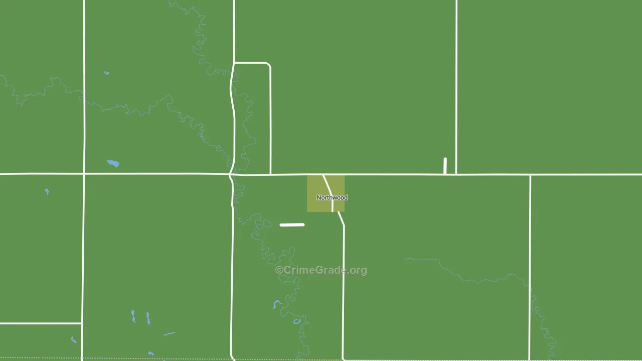 58267, ND Map of Vehicle Theft Rates