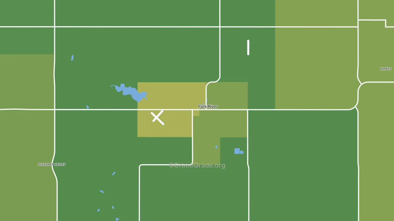 58270, ND Map of Vehicle Theft Rates