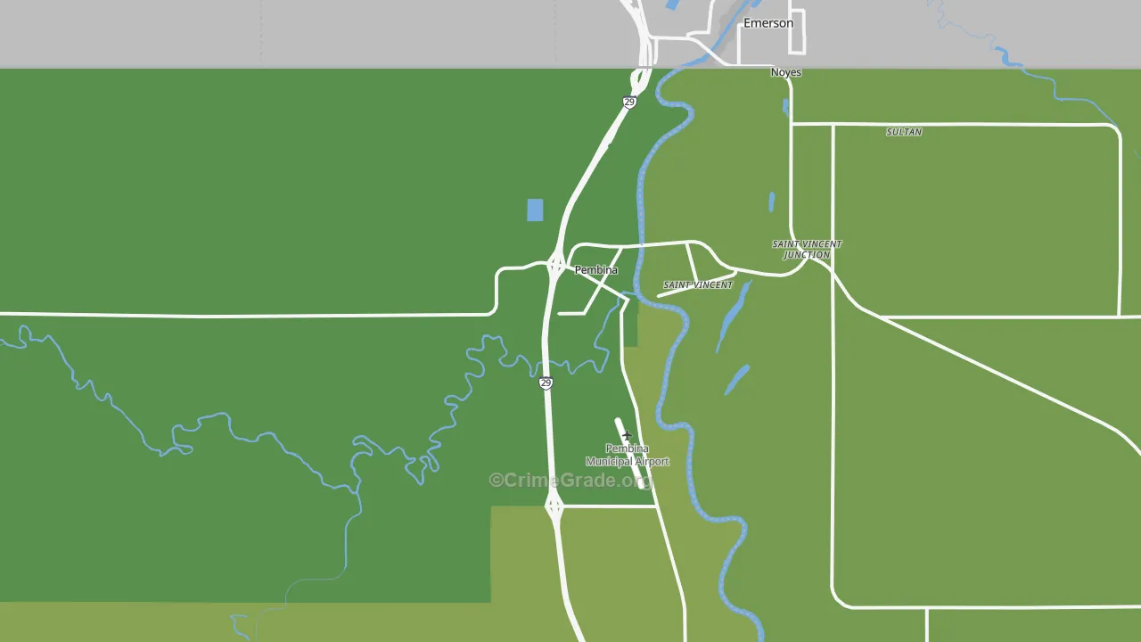 58271, ND Map of Vehicle Theft Rates