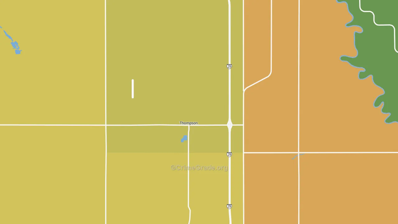 58278, ND Map of Vehicle Theft Rates