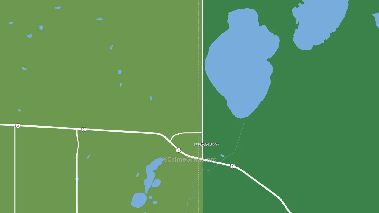 58325, ND Map of Vehicle Theft Rates