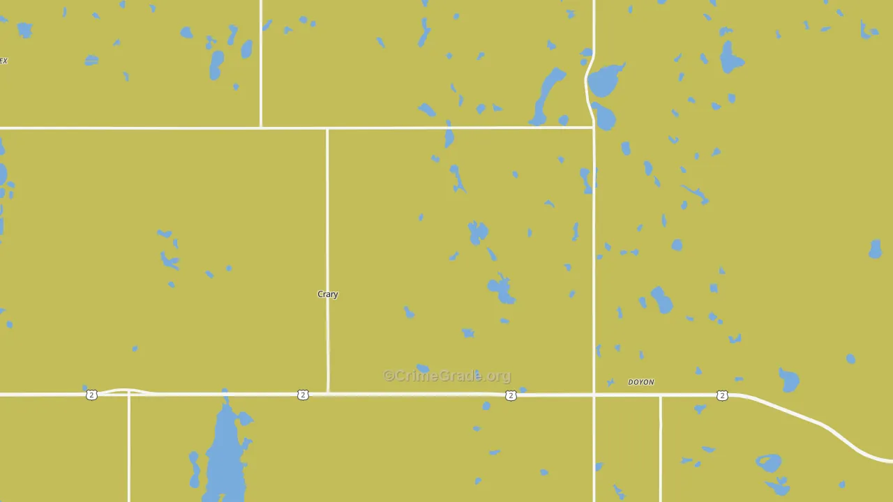 58327, ND Map of Vehicle Theft Rates
