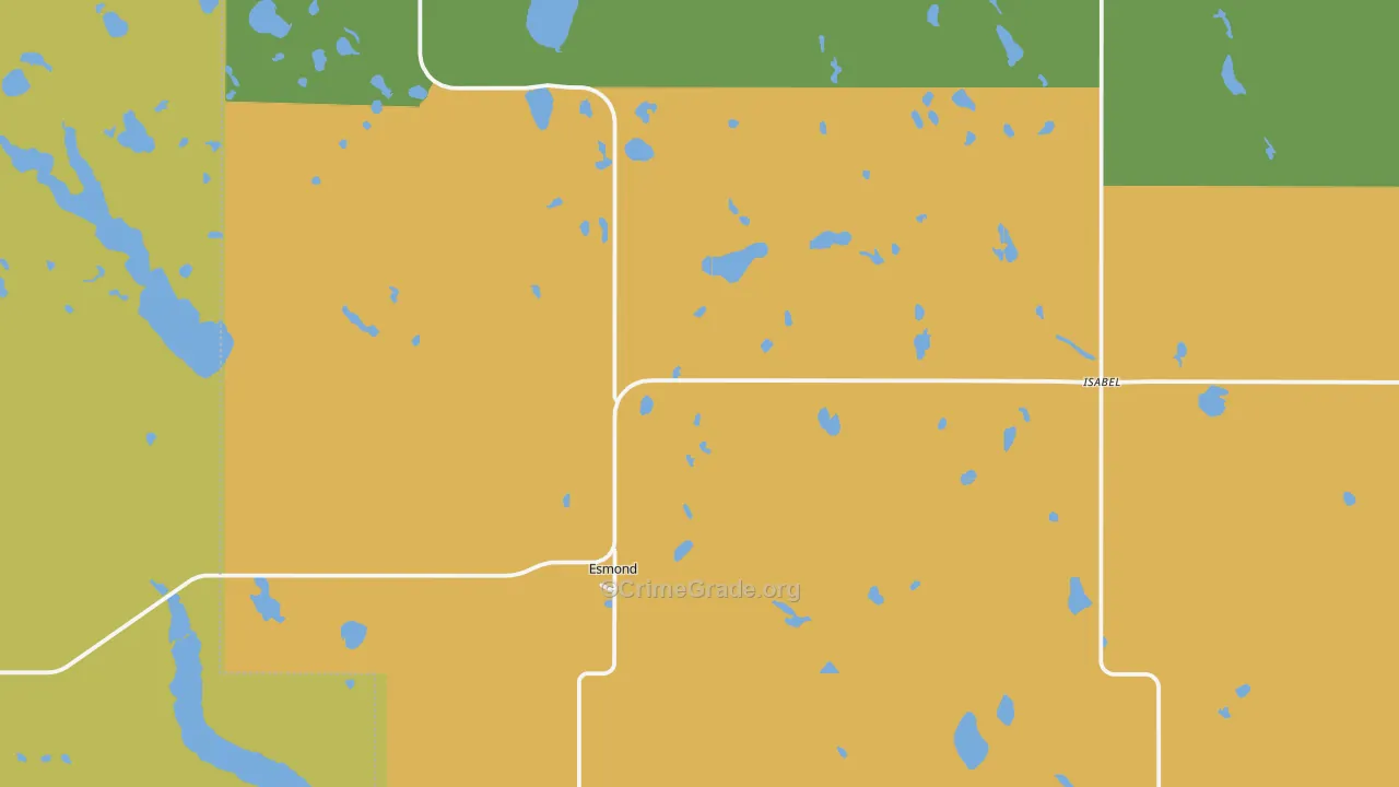 58332, ND Map of Vehicle Theft Rates
