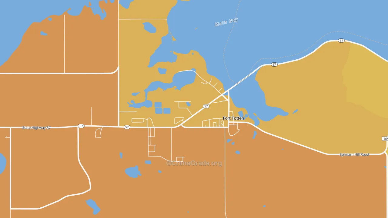58335, ND Map of Vehicle Theft Rates