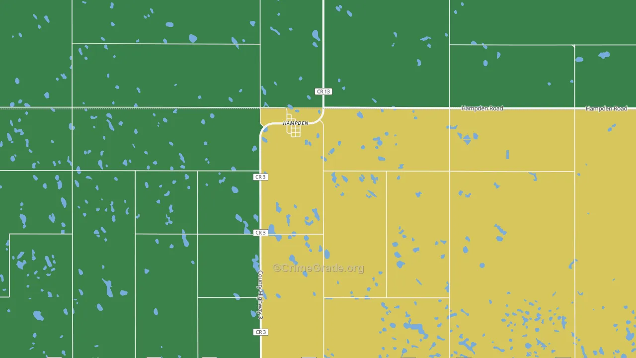 58338, ND Map of Vehicle Theft Rates