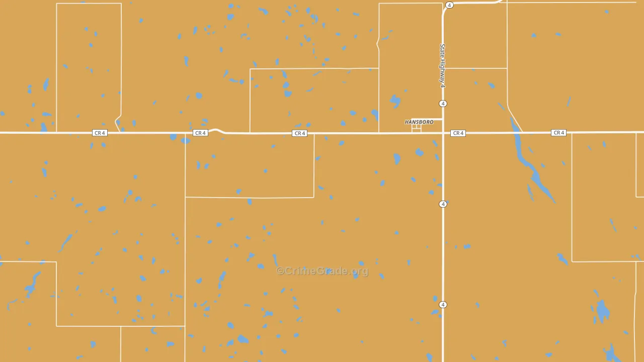 58339, ND Map of Vehicle Theft Rates