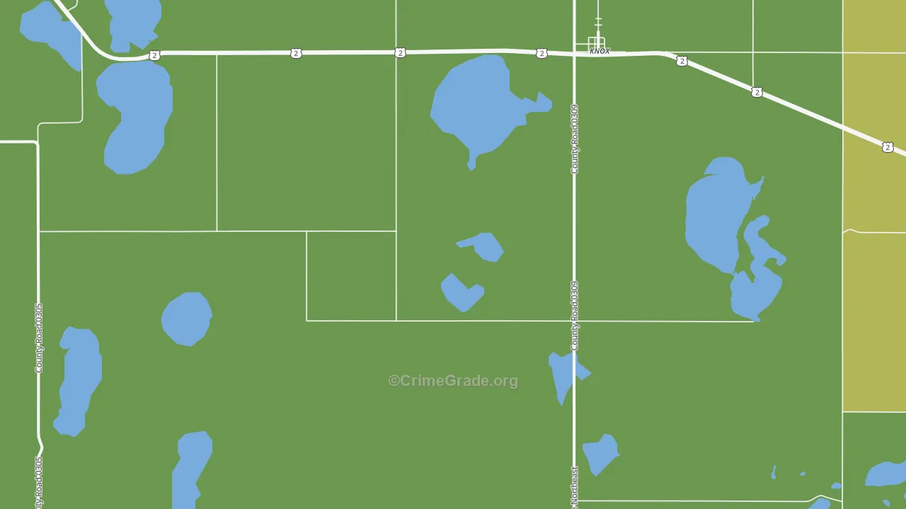 58343, ND Map of Vehicle Theft Rates