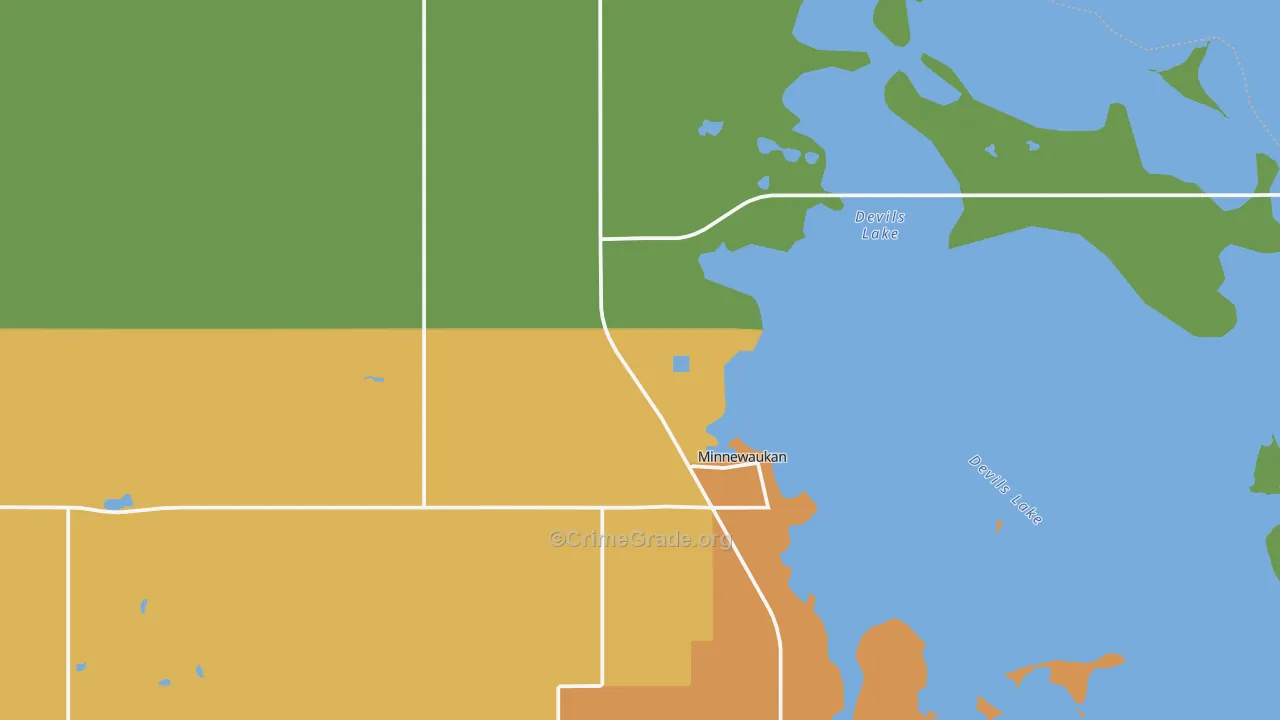 58351, ND Map of Vehicle Theft Rates