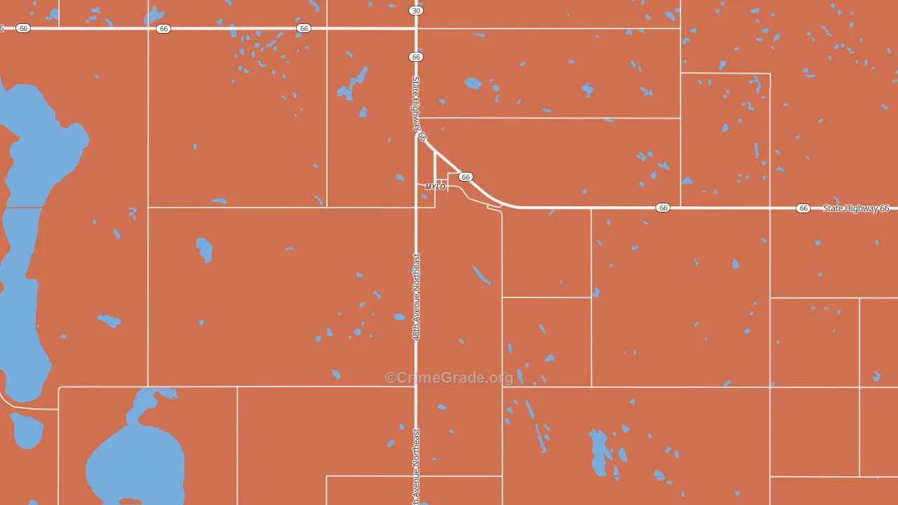 58353, ND Map of Vehicle Theft Rates