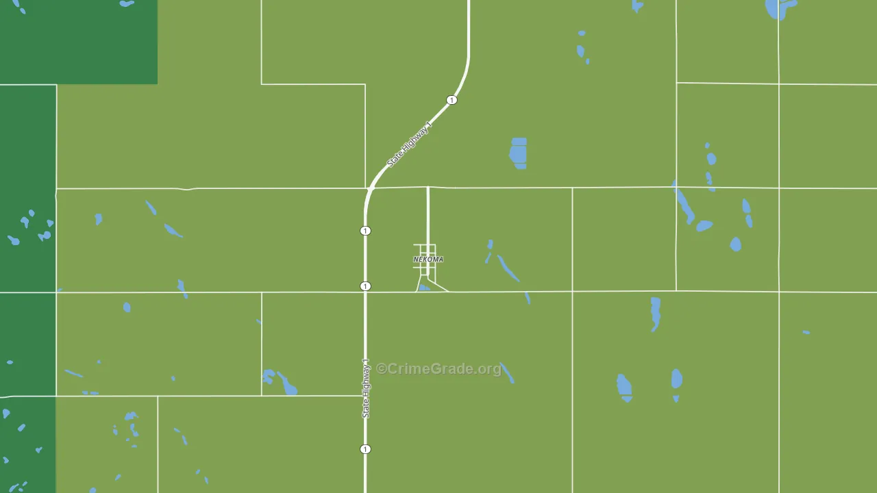58355, ND Map of Vehicle Theft Rates