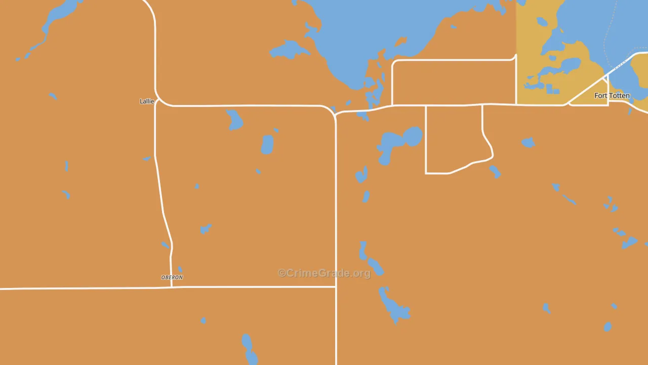 58357, ND Map of Vehicle Theft Rates