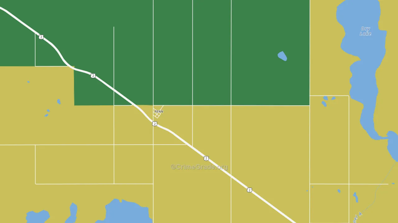 58362, ND Map of Vehicle Theft Rates